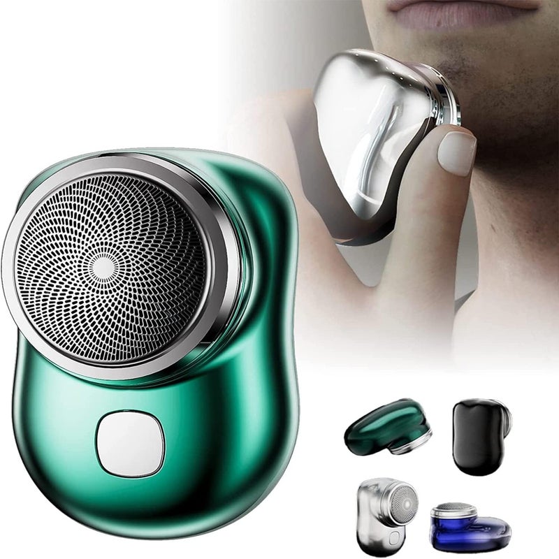 comfrt Pocket Portable Electric Shaver, Mini Shave Portable Electric Shaver, 2023 New USB Mini Shaver for Men, Rechargeable Travel Razors for Men Electric Shaver for Shaving Face (Green) - Image 1