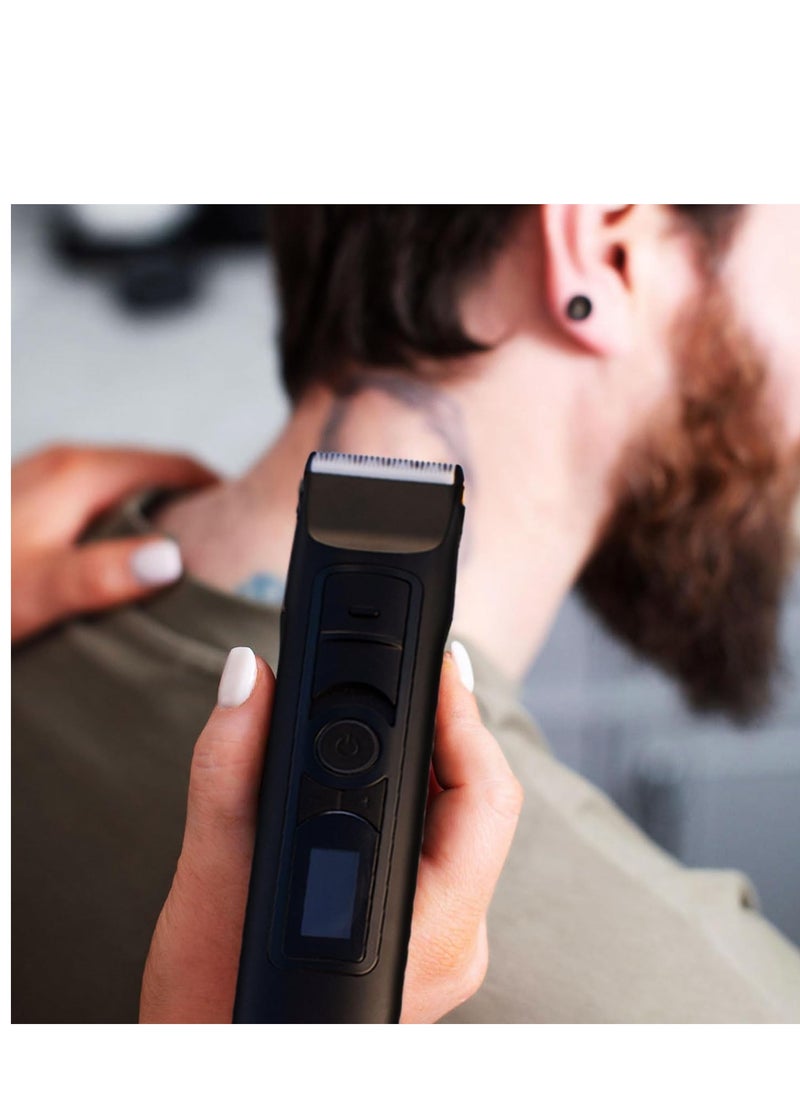 Brio Beardscape V2 Beard Trimmer for Men, Body Hair Trimmer for Men with Low Friction Ceramic Blade, Extremely Quiet Beard and Mustache Trimmer for Men