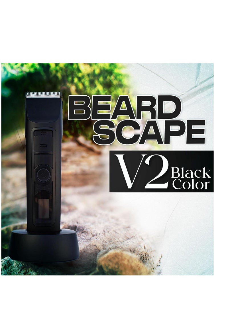 Brio Beardscape V2 Beard Trimmer for Men, Body Hair Trimmer for Men with Low Friction Ceramic Blade, Extremely Quiet Beard and Mustache Trimmer for Men
