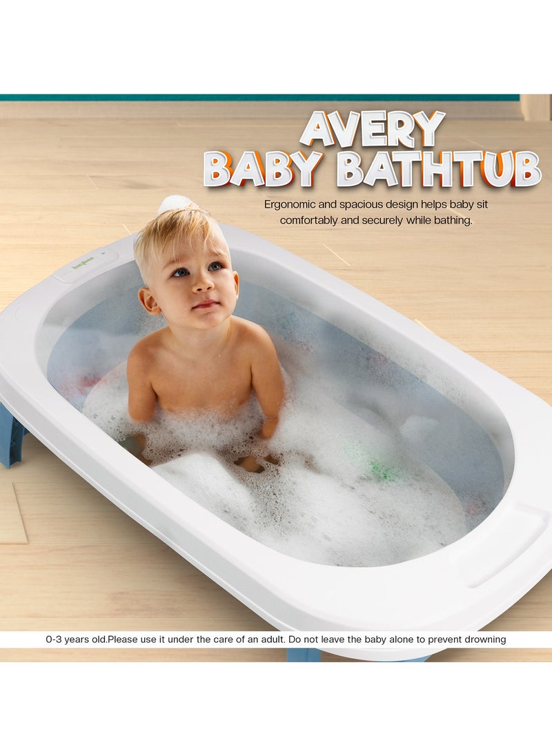 BAYBEE Baybee Avery Foldable Baby Bath Tub for Kids, Baby Bath Seat with Soft Cushion & Drainer, Kids Bathtub for Baby with Non-Slip Base, Kids baby bath tub for 0 to 2 years Old  - Image 2
