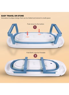 BAYBEE Baybee Avery Foldable Baby Bath Tub for Kids, Baby Bath Seat with Soft Cushion & Drainer, Kids Bathtub for Baby with Non-Slip Base, Kids baby bath tub for 0 to 2 years Old  - Image 5