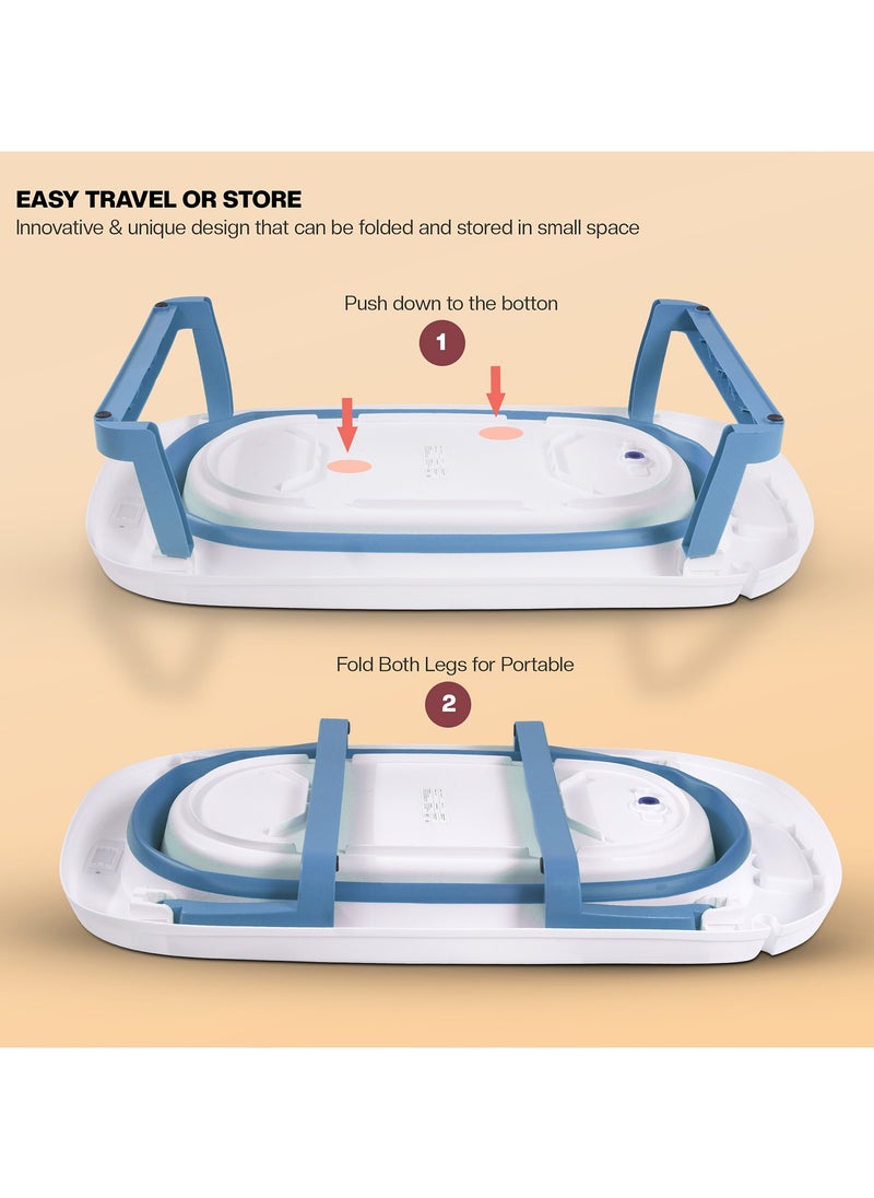 BAYBEE Baybee Avery Foldable Baby Bath Tub for Kids, Baby Bath Seat with Soft Cushion & Drainer, Kids Bathtub for Baby with Non-Slip Base, Kids baby bath tub for 0 to 2 years Old  - Image 5