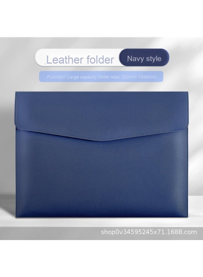 Generic A4 Leather Document Sleeve - Essential for Premium Business Office Use 
