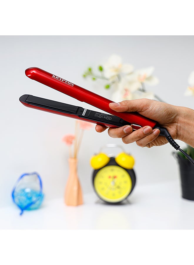 KRYPTON Ceramic Hair Straightener Red 750grams - Image 3