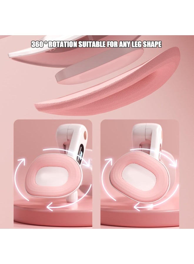 Hip and Thigh Trainer for Beginners with Built-in Counter Pelvic Floor Exerciser Adjustable Resistance Inner Thigh Machine for Hips and Glutes Postpartum Rehabilitation Home Fitness Equipment Pink - Image 2