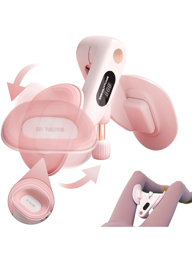 Hip and Thigh Trainer for Beginners with Built-in Counter Pelvic Floor Exerciser Adjustable Resistance Inner Thigh Machine for Hips and Glutes Postpartum Rehabilitation Home Fitness Equipment Pink - Image 4