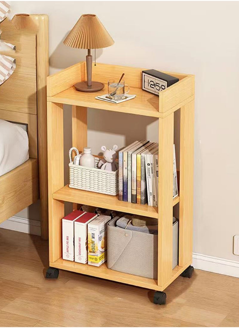 Bedside Storage Cabinet, Movable Coffee Corner with Universal Wheels, Bedroom & Office Cabinet with Open Shelves - pzsku/Z71BD0F98BBD1DE9751BCZ/45/_/1734916086/39964a3d-8776-4013-af81-679c5751b2f5
