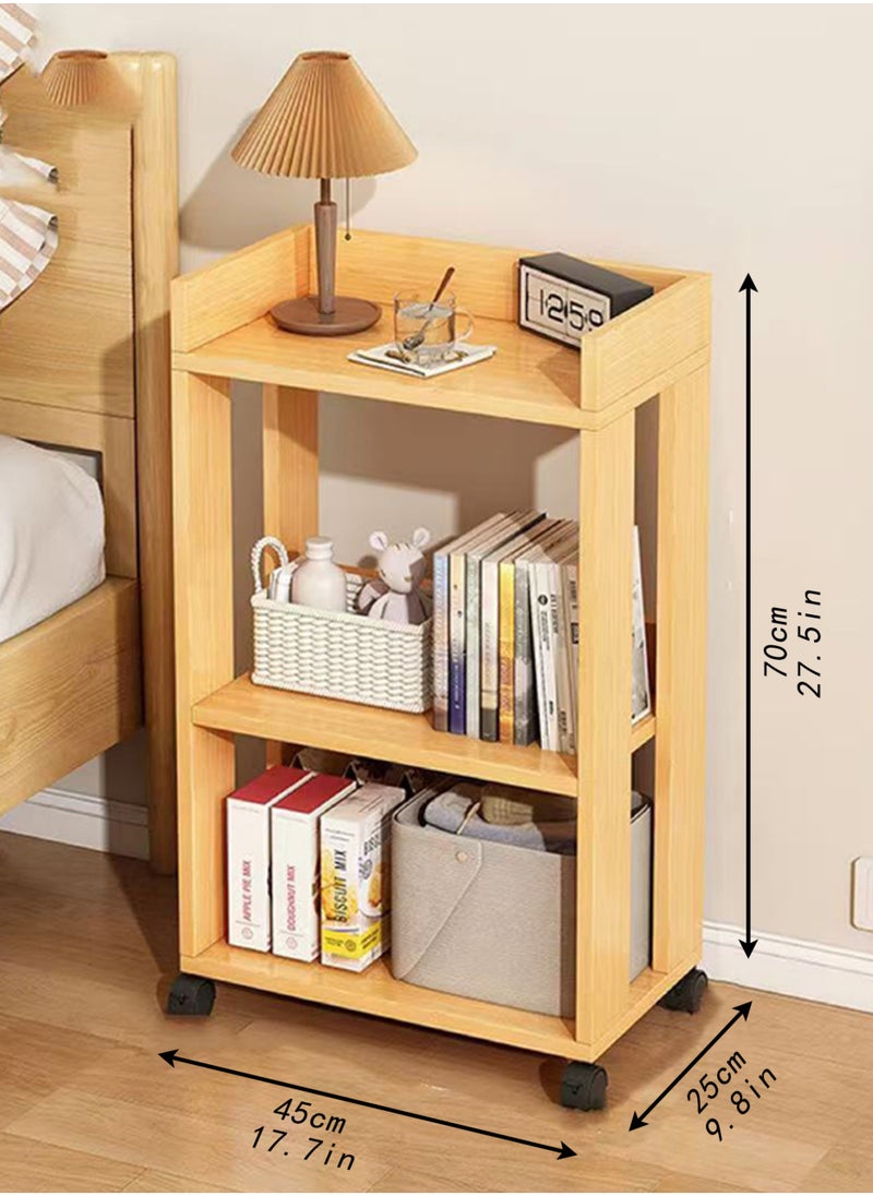Bedside Storage Cabinet, Movable Coffee Corner with Universal Wheels, Bedroom & Office Cabinet with Open Shelves - pzsku/Z71BD0F98BBD1DE9751BCZ/45/_/1737344665/d6ba261e-1915-49ec-bcf6-96400454f1c5