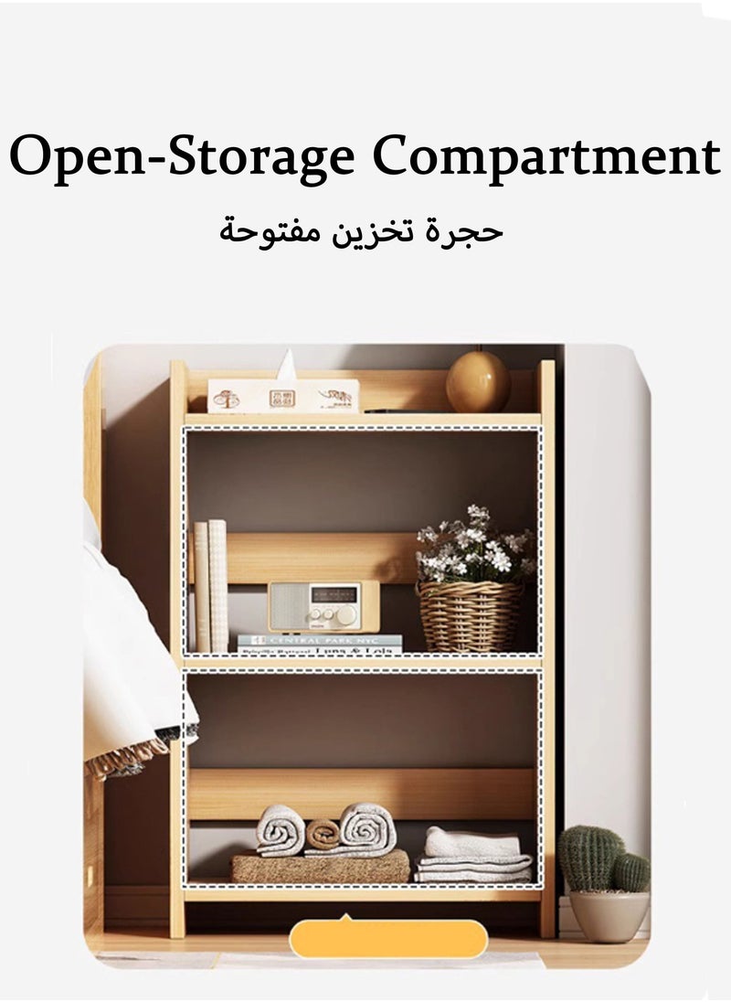 Bedside Storage Cabinet, Movable Coffee Corner with Universal Wheels, Bedroom & Office Cabinet with Open Shelves - pzsku/Z71BD0F98BBD1DE9751BCZ/45/_/1737351247/5bce5fe4-aae0-4107-9884-4526fd6201e9