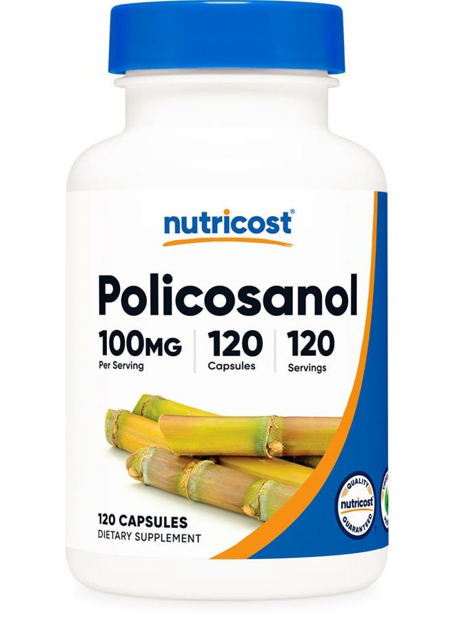 Nutricost Policosanol 100mg, 120 Capsules - Gluten Free, Non-GMO, and Vegetarian Friendly - Image 1