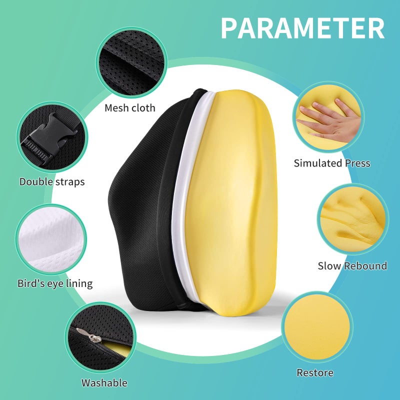 seeknow Lumbar Support Pillow for Office Chair Back Support Pillow for Chair Car Seat Back Support Ergonomic Back Chair Pillow Desk Chair Back Cushion for Back Pain Back Rest Pillow Lumbar Back support - Image 5