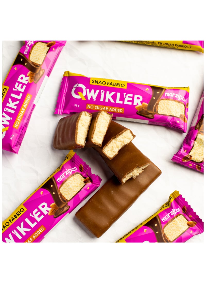 Snaq Fabriq - Qwikler Bar with Marzipan No Sugar Added 12x35g - Image 1