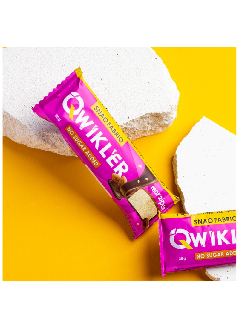 Snaq Fabriq - Qwikler Bar with Marzipan No Sugar Added 12x35g - Image 1