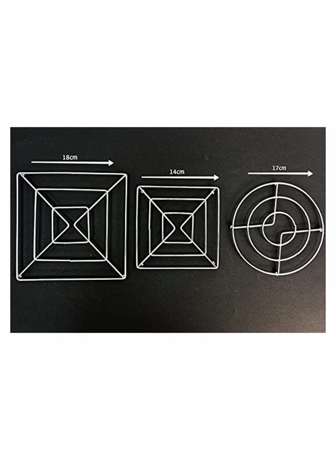 AKDC - Hot Pot Holder Hot Dish Stand Plated Stainless Steel Trivet Hot Pan Mat Trivets Heat Resistant Round Pads Holders Hot Dishes TableTeapot Kitchen (Square 14 CM) - Image 1