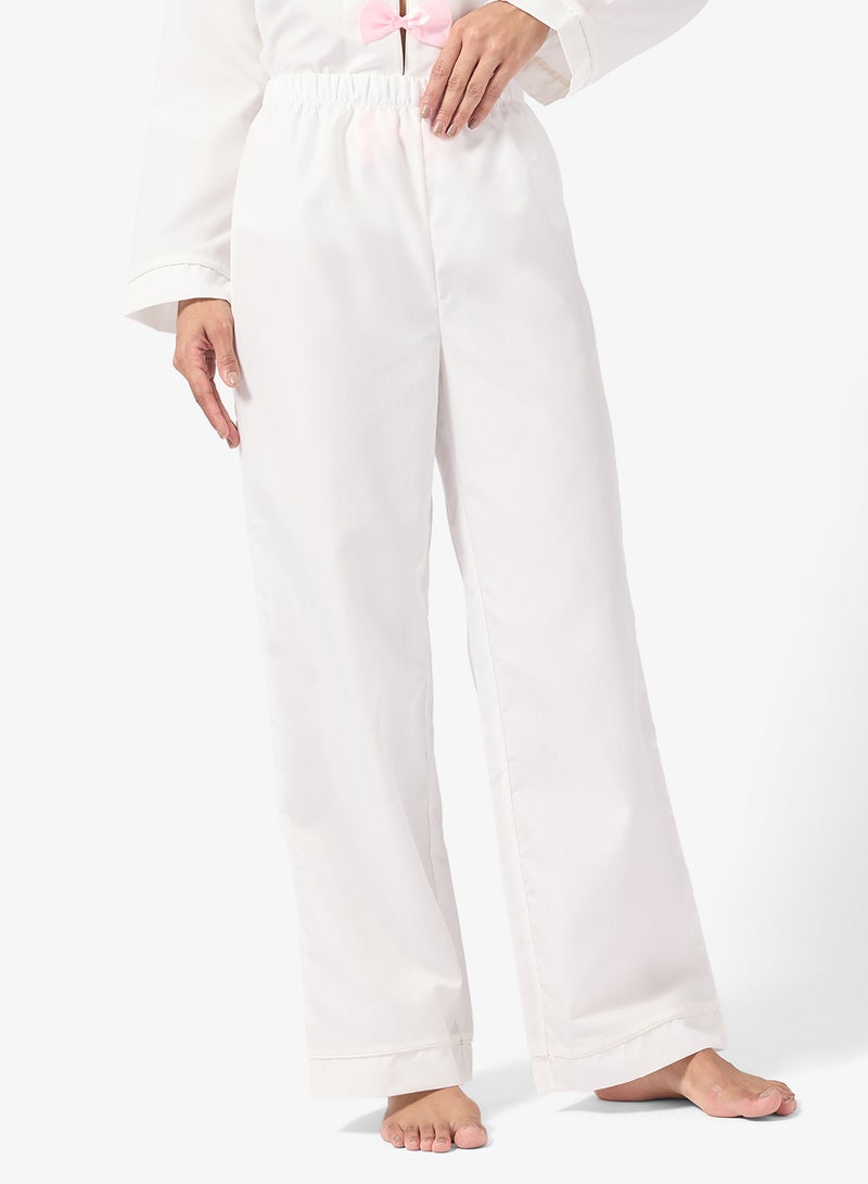 Ginger Resort Bow Detail Shirt & Pyjama Set - Image 4