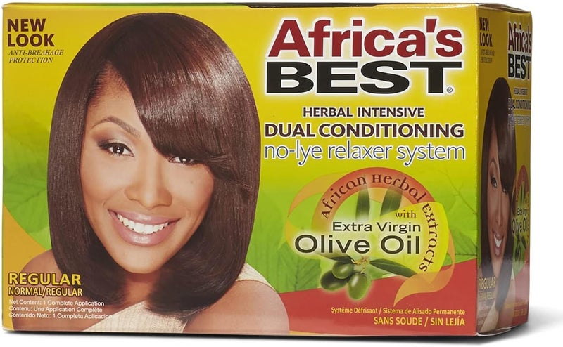 Africa's Best Herbal Intensive Dual Conditioning No-Lye Relaxer System for Normal Hair