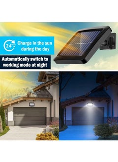 JUNYOUK LED Solar Flood Light Solar Light Outdoor 56 LED Solar Light Outside with Motion Detector Ip65 Waterproof 120 Lighting Angle Solar Wall Light for Garden  - Image 3