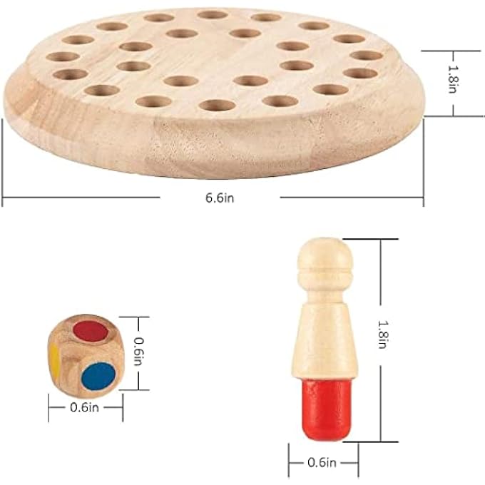 Royals hub مجموعة لعبة الشطرنج الخشبية لمطابقة الذاكرة الخشبية لعبة كتلة مضحكة لعبة لوحية الأطفال تعلم والوالدين التعليمتفاعل الطفل لعبة تدريب الدماغ ألعاب للأطفال - Image 4