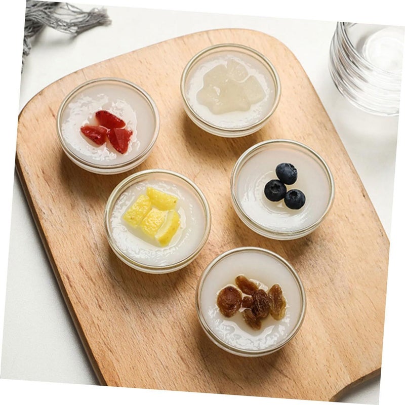 Glass Custard Bowls 2 Pack 6X6X3CM for Ice Cream Salad Fruits Snacks Dessert - Image 4
