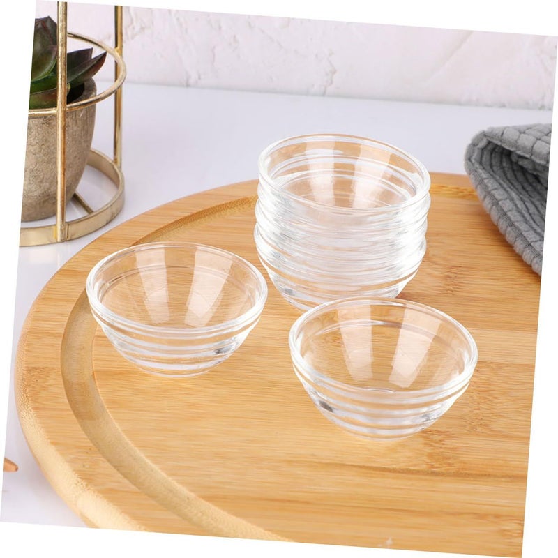 Glass Custard Bowls 2 Pack 6X6X3CM for Ice Cream Salad Fruits Snacks Dessert - Image 5