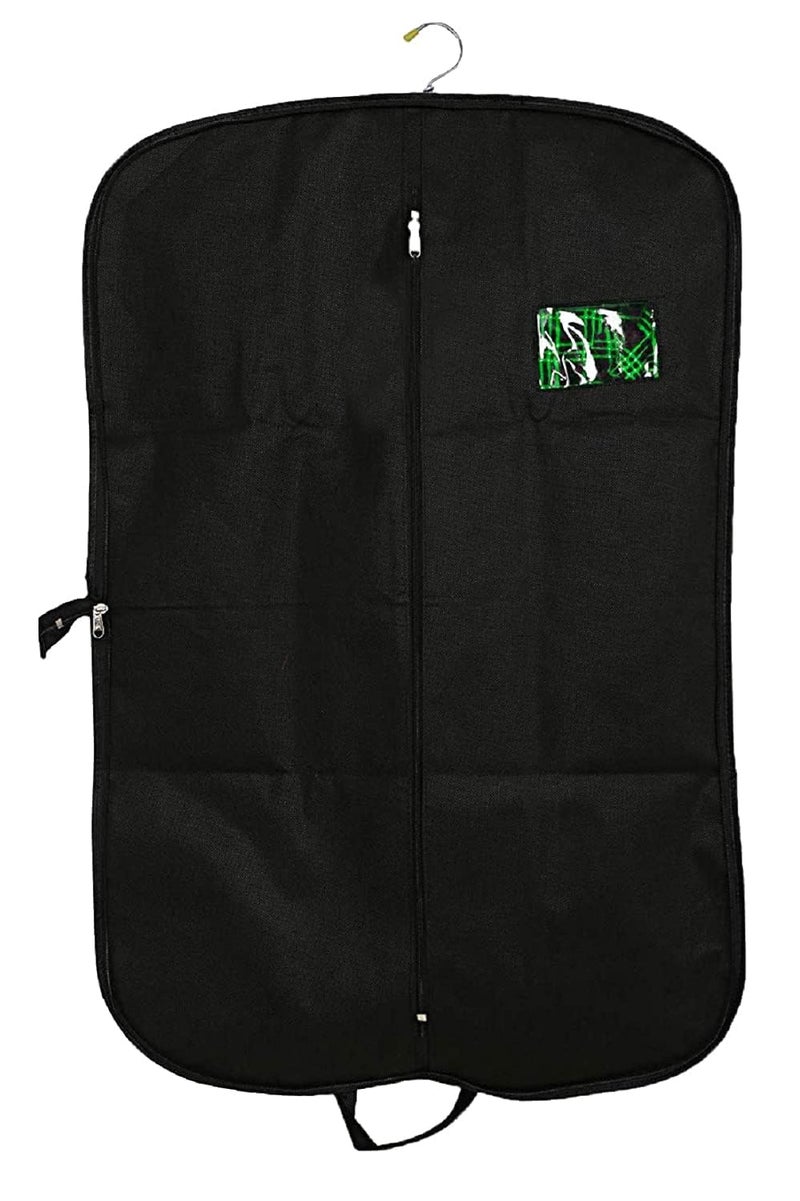 Home Decor Expert Home Decor Expert Non Woven Coat Cover Fabric Foldable Suit Blazer Covers Garment Bag Wardrobe Organizer Black Set of 2 - Image 2
