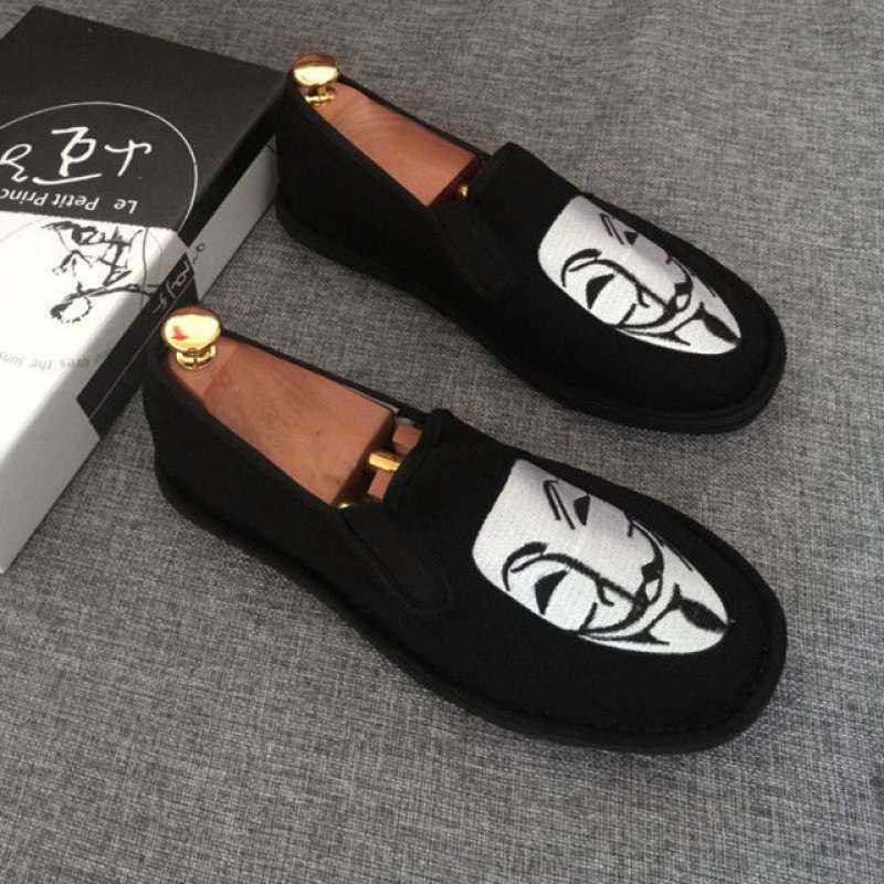 Old-Style Men'S Casual Canvas Shoes For Socialites, Trendy Young Men, Lazy Slip-On Shoes, Loafers For Students - Image 1