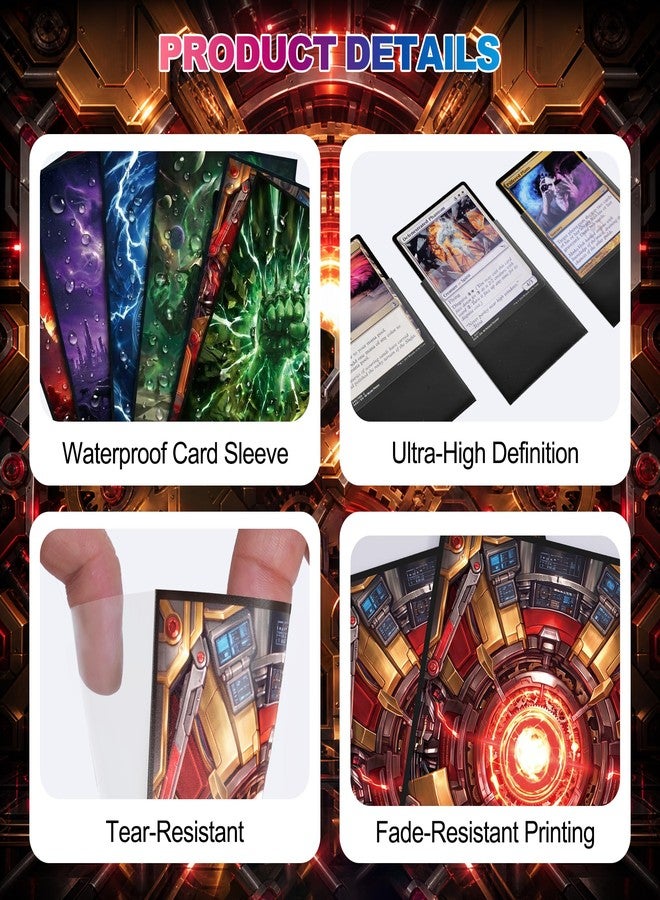 UAONO MTG Card Sleeves 100 Count Standard Size Ultra Clear Front & Matte Finish Back Tear Resistant Clear Card Sleeves Matte Art Sleeve for MTG(Forge) - Image 5