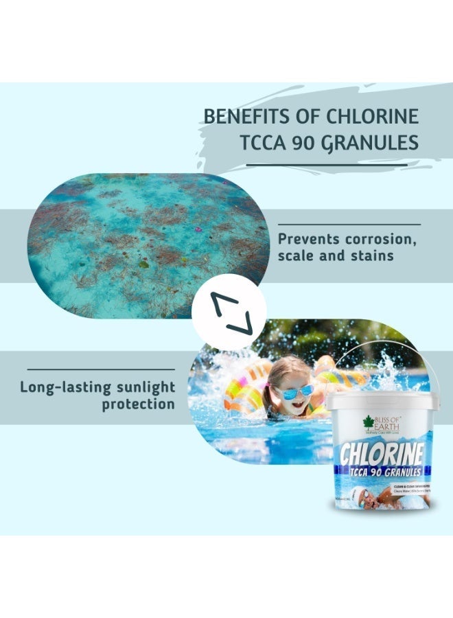 بليس اوف ايرث حبيبات الكلور لحمامات السباحة تقضي على البكتيريا وتمنع نمو الطحالب – 5 كجم - Image 3