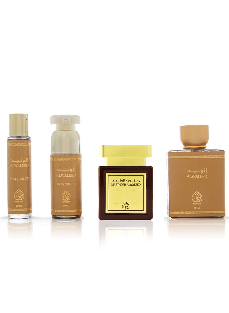 الوليف - طقم عطر الوليد الذهبي 4 قطع - Image 2