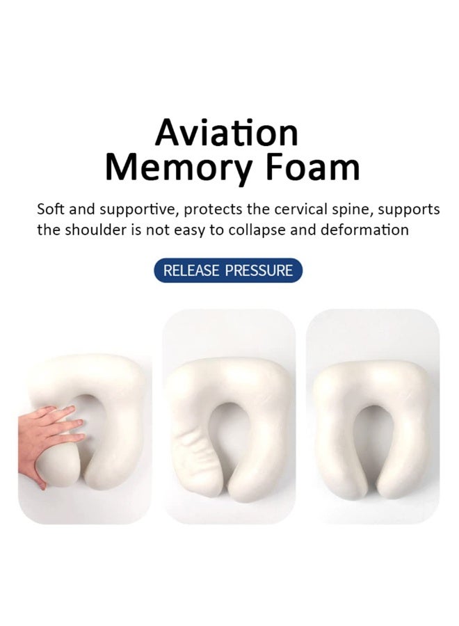 Bukela JZS Travel Pillow Memory Foam Neck Pillow with 360° Head Support Comfortable Trave Pillow with Storage Bag Lightweight Traveling Pillow for Sleeping,for Car,Train,Bus and Planes Gray - Image 4