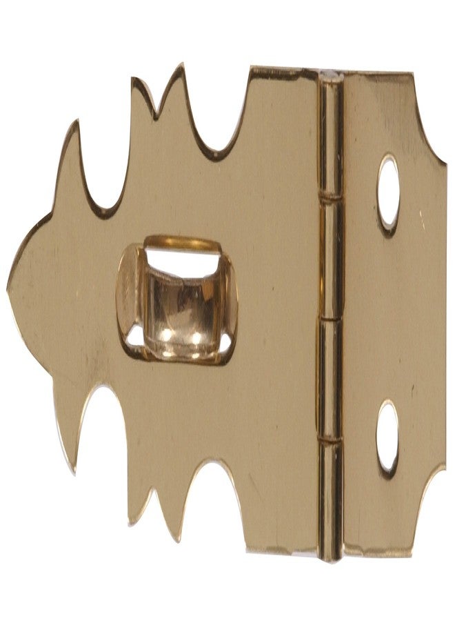 Hillman 851421 5/8 x 1-7/8-Inch Solid Brass Decorative Mini Hasp, Bright, Brass Finish