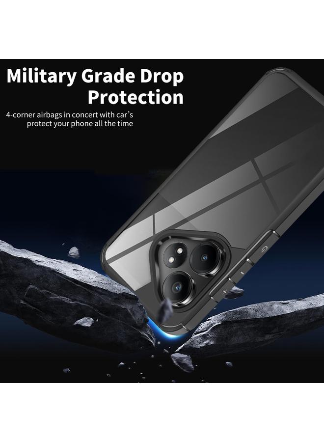 اس-توب جراب لهاتف Realme GT 6T جراب شفاف مقاوم للصدمات من الأكريليك والبولي يوريثان الحراري - Image 4