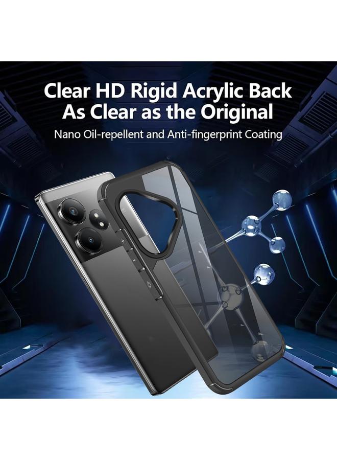 اس-توب جراب لهاتف Realme GT 6T جراب شفاف مقاوم للصدمات من الأكريليك والبولي يوريثان الحراري - Image 2