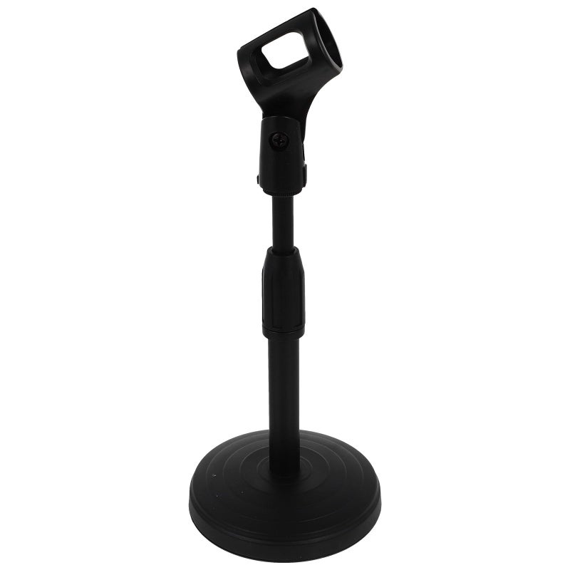 Adjustable Desktop Microphone Stand with Clamp Black for Conference Recording - Image 2