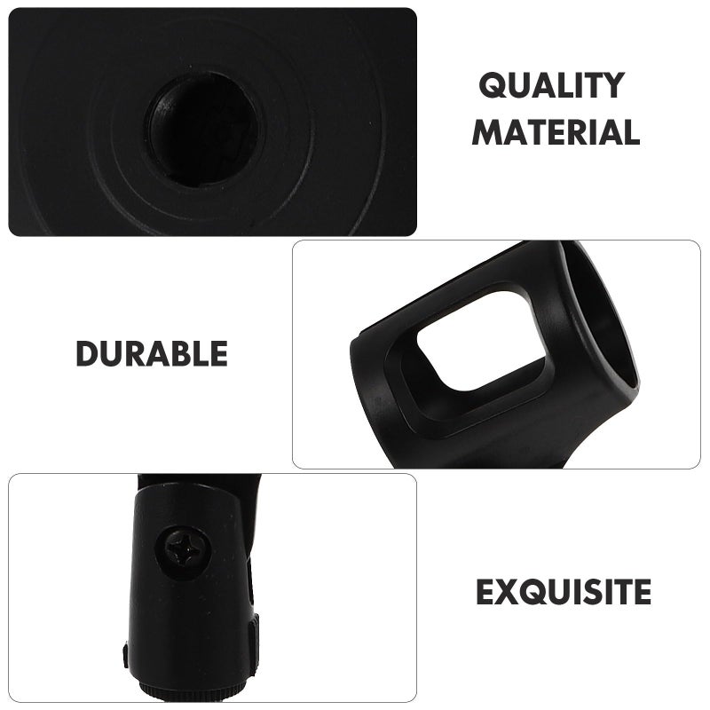 Adjustable Desktop Microphone Stand with Clamp Black for Conference Recording - Image 5