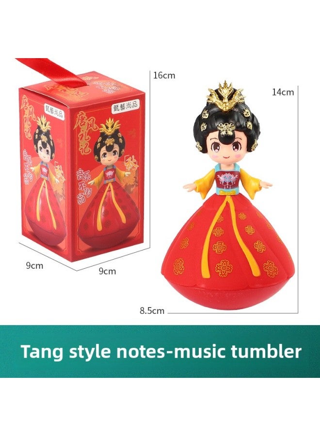 Cartoon Datang Music Tumbler Creative Ornaments Poet Doll Souvenir Doll Stall Supply Manufacturers Direct Supply-Color:103 Little Sister Music Tumbler-autumn-Height:16*9*9 - Image 1
