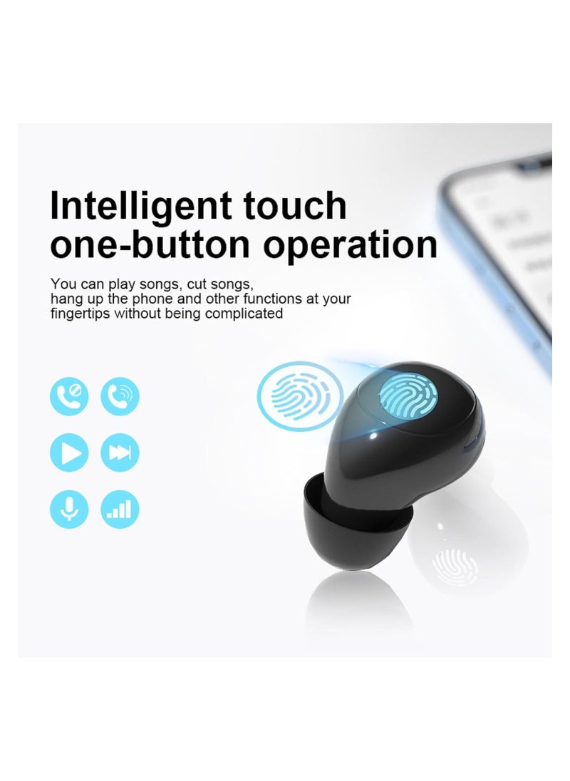 SYOSI - Invisible Mini Earbuds Wireless Bluetooth, Low Profile Micro Smallest Tiny Discreet Hidden Earbuds for Work, Small Headphones, Invisible Sleep Wireless Earphone, IPX5 Waterproof for Small Ear Canals - Image 1