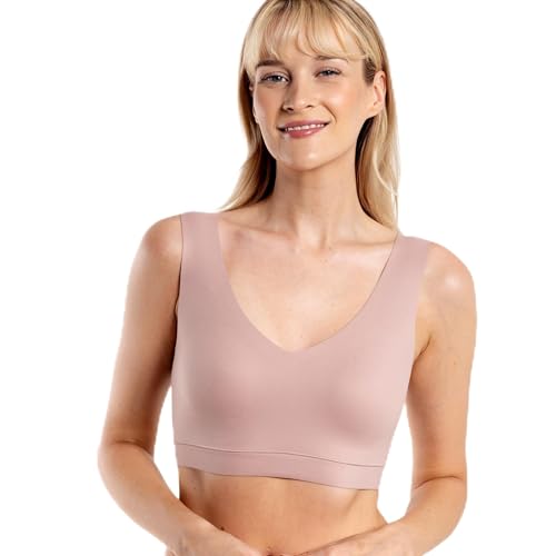Floatley Cozy Bra Comfort Wirefree Full Coverage Seamless Bra with Embedded Pad for Women Size L - Image 1