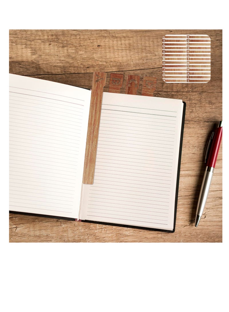 Excefore Vinyl Record Dividers, 26 Pcs Wooden Record Dividers, Alphabetical A-Z Record Storage Dividers, 2 Sided Horizontal and Vertical Record Separator, Alphabetical Organizer for Album CD, Book Shelf - Image 5