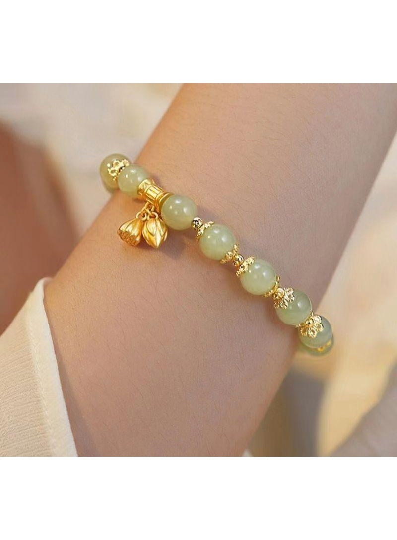 Lotus Flower Bracelet for Women | Elegant & Minimalist Design | Elastic Cord Friendship Bracelet | Perfect Gift for Girlfriends & Best Friends | Ins Style High-End Jewelry  - Image 3