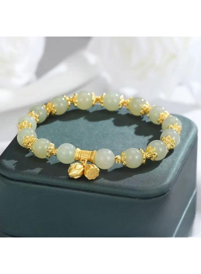 Lotus Flower Bracelet for Women | Elegant & Minimalist Design | Elastic Cord Friendship Bracelet | Perfect Gift for Girlfriends & Best Friends | Ins Style High-End Jewelry  - Image 1