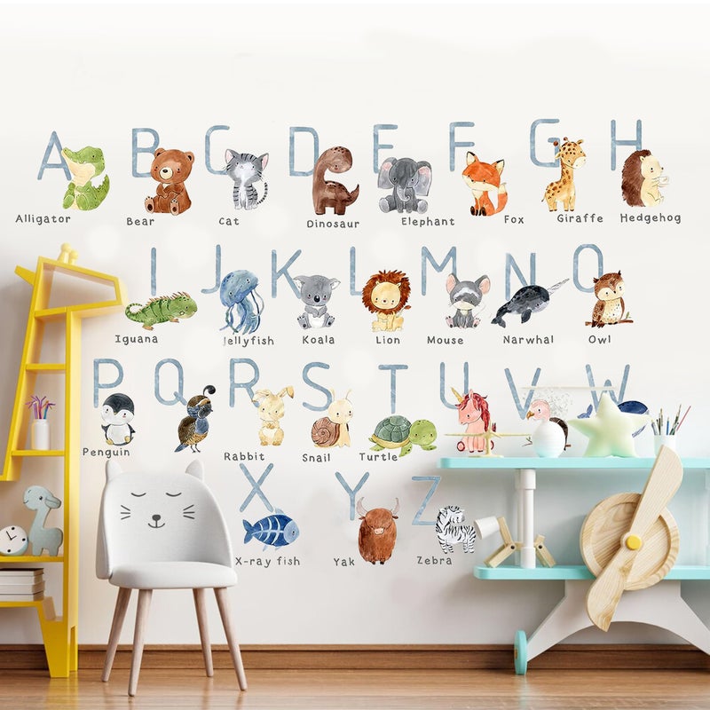 Shine Inside ABC Alphabet Wall Decals for Kids â€“ Animal Letters Educational Wall Stickers for Nursery, Playroom, or Classroom â€“ Fun ABC Wall Art for Toddlers and Childrenâ€™s Room Decor - Image 4