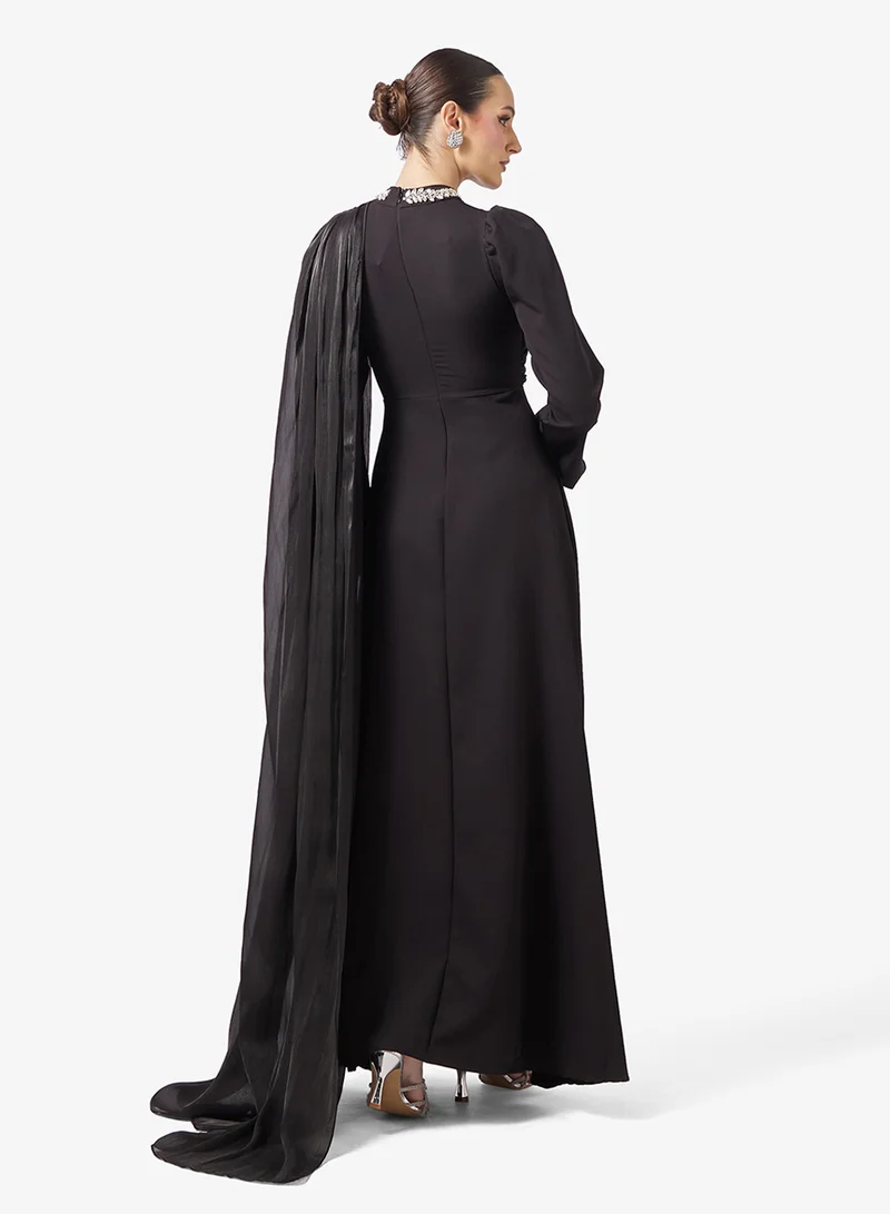 خزانة A-line Dress With Shoulder Drape