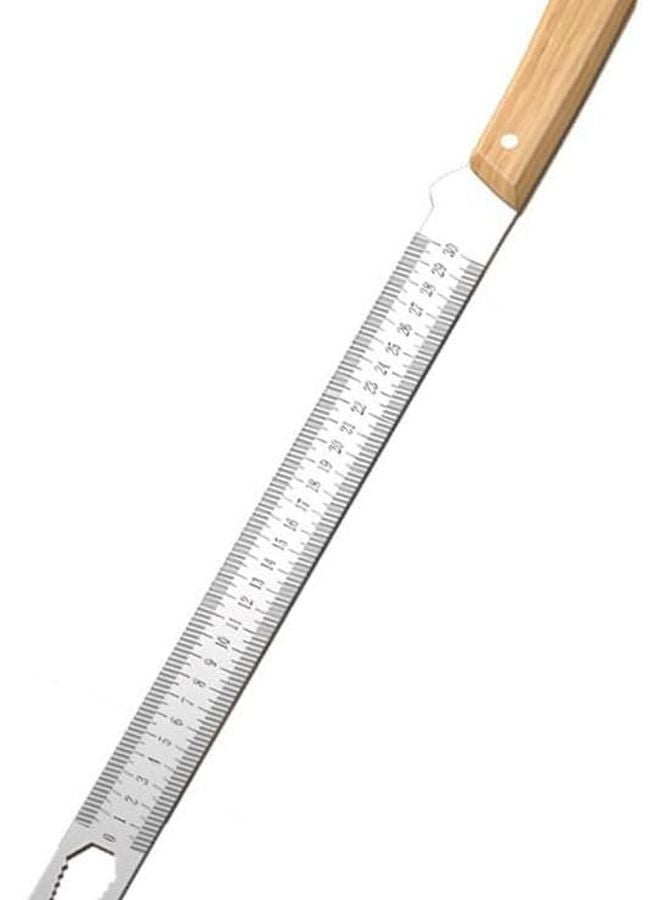 300mm Steel Measuring Ruler 12 20 Inch Hardened Manganese Dual Scale Straightedge Tool with Non Slip Handle for Workshop Repair and Woodworking - Image 1