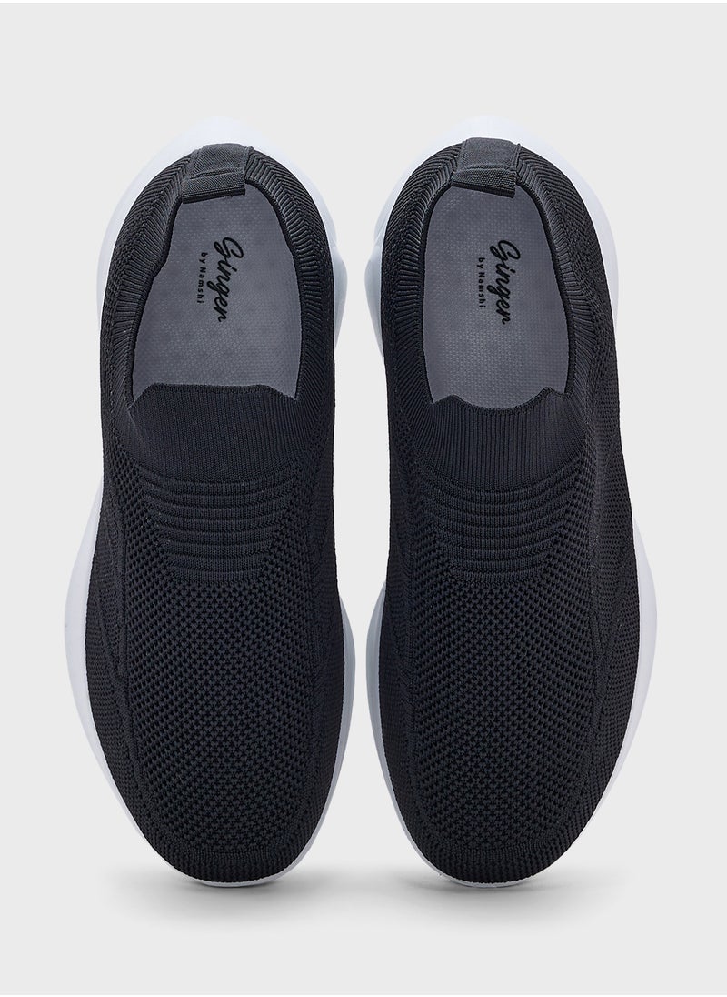 Ginger - Fy Knit Slip On Comfort Shoes - Image 1