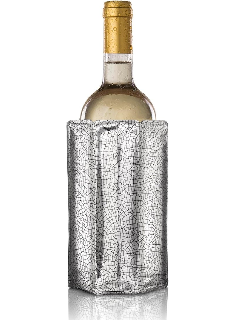 Vacu Vin Vacu Vin Rapid Ice Active Cooler Wine Bottle Chilling Sleeve, Standard, Silver - Image 1