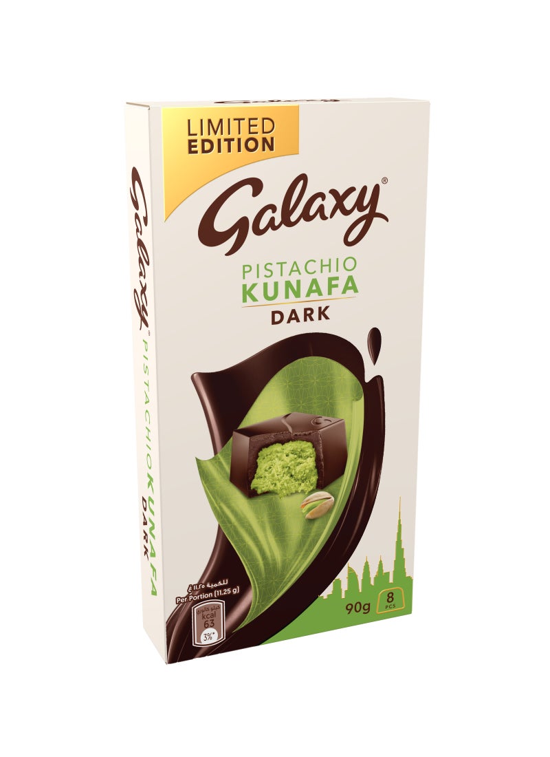 Galaxy Pistachio Kunafa Dark Chocolate 90g - Image 1