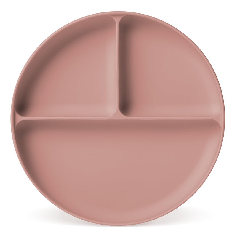 Simple Modern Silicone Plate for Baby and Toddler | Divided and Microwave Safe Plates for Kids | Parker Collection | Mauve Me - Image 1