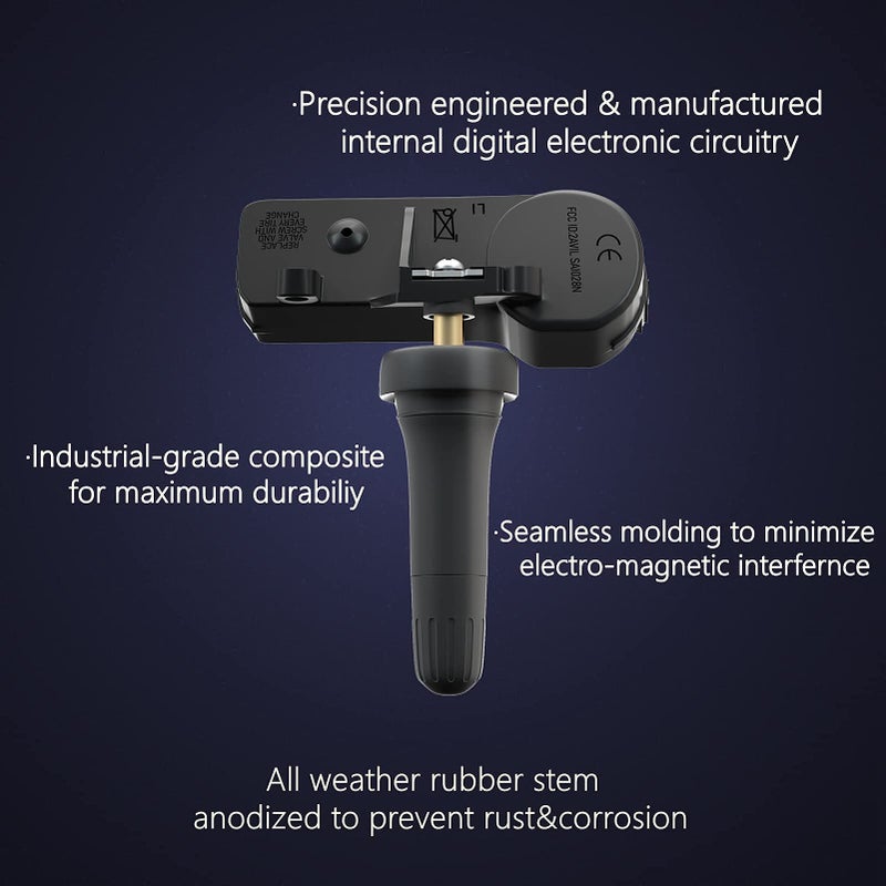 Marsflex حساس TPMS من Marsflex متوافق مع جيب جراند شيروكي دودج رام 1500 كرايسلر فيات، نظام مراقبة ضغط الإطارات يستبدل# 56029398AA، 56029398AB، 68241067AA، 68241067AB 433MHz - Image 5