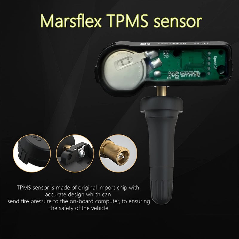 Marsflex حساس TPMS من Marsflex متوافق مع جيب جراند شيروكي دودج رام 1500 كرايسلر فيات، نظام مراقبة ضغط الإطارات يستبدل# 56029398AA، 56029398AB، 68241067AA، 68241067AB 433MHz - Image 3
